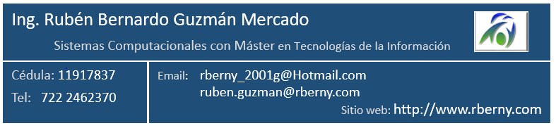 Firma 2023 Rberny - Ing. Rubén Bernardo Guzmán Mercado