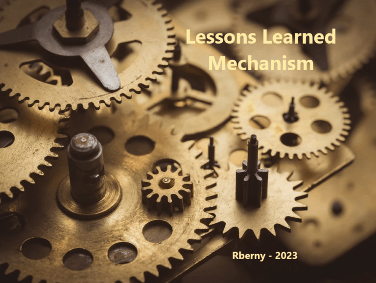 Lessons Learned Mechanism Rberny 2023